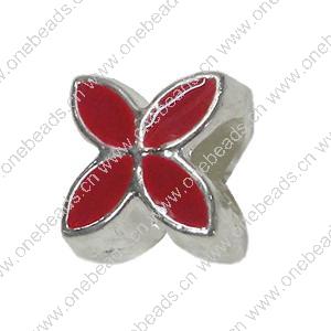 Europenan style Enamel Beads. Fashion jewelry findings. 10x10mm, Hole size:5mm. Sold by Bag