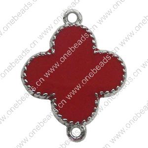 Zinc Alloy Enamel Connector, Fashion jewelry findings 26x20mm, Sold by Bag