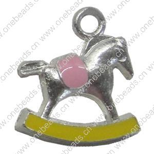 Zinc Alloy Enamel Pendant. Fashion Jewelry Findings. Animal 21x19mm. Sold by Bag