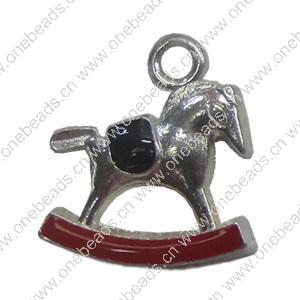 Zinc Alloy Enamel Pendant. Fashion Jewelry Findings. Animal 21x19mm. Sold by Bag