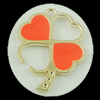 Zinc Alloy Enamel Pendant. Fashion Jewelry Findings. Flower 32x24mm. Sold by Bag