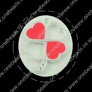 Zinc Alloy Enamel Pendant. Fashion Jewelry Findings. Flower 32x24mm. Sold by Bag