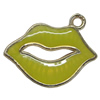 Zinc Alloy Enamel Pendant. Fashion Jewelry Findings. Mouth 20x24mm. Sold by Bag
