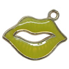 Zinc Alloy Enamel Pendant. Fashion Jewelry Findings. Mouth 20x24mm. Sold by Bag