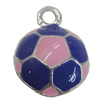 Zinc Alloy Enamel Pendant. Fashion Jewelry Findings. Flat Round 17x13mm. Sold by Bag
