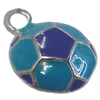 Zinc Alloy Enamel Pendant. Fashion Jewelry Findings. Flat Round 17x13mm. Sold by Bag
