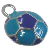 Zinc Alloy Enamel Pendant. Fashion Jewelry Findings. Flat Round 17x13mm. Sold by Bag