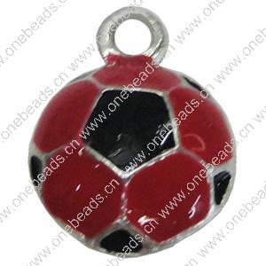 Zinc Alloy Enamel Pendant. Fashion Jewelry Findings. Flat Round 17x13mm. Sold by Bag