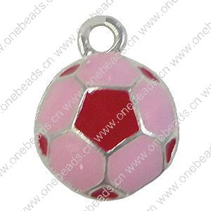 Zinc Alloy Enamel Pendant. Fashion Jewelry Findings. Flat Round 17x13mm. Sold by Bag