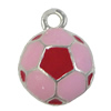 Zinc Alloy Enamel Pendant. Fashion Jewelry Findings. Flat Round 17x13mm. Sold by Bag
