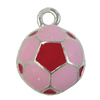 Zinc Alloy Enamel Pendant. Fashion Jewelry Findings. Flat Round 17x13mm. Sold by Bag