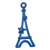 Spray-paint Pendant. Fashion Zinc Alloy Jewelry Findings. Tower 30x13mm. Sold by Bag 