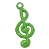 Spray-paint Pendant. Fashion Zinc Alloy Jewelry Findings. musical note 26x10mm. Sold by Bag 
