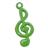 Spray-paint Pendant. Fashion Zinc Alloy Jewelry Findings. musical note 26x10mm. Sold by Bag 