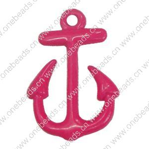 Spray-paint Pendant. Fashion Zinc Alloy Jewelry Findings.Anchor 23x16mm. Sold by Bag 