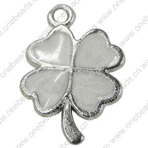 Zinc Alloy Enamel Pendant. Fashion Jewelry Findings. Flower 20x14mm. Sold by Bag