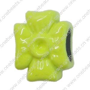 Spray-paint Europenan style Beads. Fashion jewelry findings. 11x9mm, Hole size:5mm. Sold by Bag