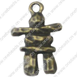 Pendant. Fashion Zinc Alloy Jewelry Findings. 21x14mm，Sold by Bag 