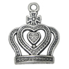 Pendant. Fashion Zinc Alloy Jewelry Findings. Crown  21.5x17mm，Sold by Bag 

