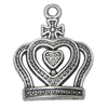 Pendant. Fashion Zinc Alloy Jewelry Findings. Crown  21.5x17mm，Sold by Bag 