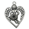 Pendant. Fashion Zinc Alloy Jewelry Findings. Angel 30x23mm，Sold by Bag 
