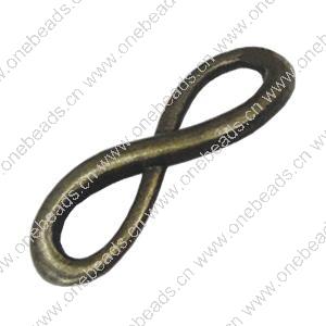 Connector. Fashion Zinc Alloy jewelry findings. "8" shape 24x8mm. Sold by Bag			
