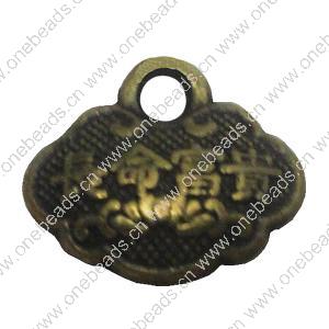 Pendant. Fashion Zinc Alloy Jewelry Findings. message 10x12mm，Sold by Bag 
