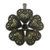 Pendant. Fashion Zinc Alloy Jewelry Findings. Flower 60.5x58mm，Sold by PC
