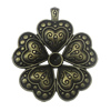 Pendant. Fashion Zinc Alloy Jewelry Findings. Flower 60.5x58mm，Sold by PC