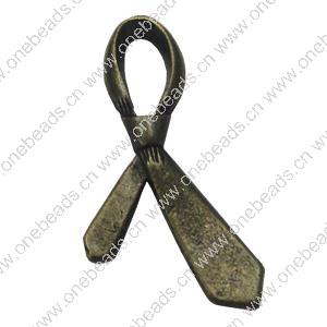 Pendant. Fashion Zinc Alloy Jewelry Findings. Bowknot 38x21mm，Sold by Bag 