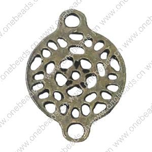 Connector. Fashion Zinc Alloy Jewelry Findings. Flat Round 21x15mm. Sold by Bag