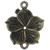 Connector. Fashion Zinc Alloy Jewelry Findings. Flower 26.5x21.5mm. Sold by Bag
