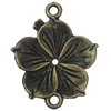 Connector. Fashion Zinc Alloy Jewelry Findings. Flower 26.5x21.5mm. Sold by Bag