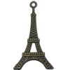 Pendant. Fashion Zinc Alloy Jewelry Findings. Tower 38x24mm，Sold by Bag
