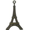 Pendant. Fashion Zinc Alloy Jewelry Findings. Tower 38x24mm，Sold by Bag