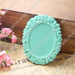 Resin Cameos Settings,A Grade, Fashion Jewelry findings,48x60mm Inner dia:30x40mm, Sold by PC