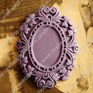 Resin Cameos Settings,A Grade, Fashion Jewelry findings,38x49mm Inner dia:17x24mm, Sold by PC
