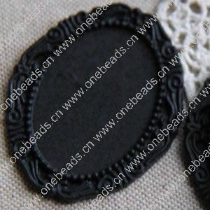 Resin Cameos Settings,A Grade, Fashion Jewelry findings,44x54mm Inner dia:30x39.5mm, Sold by PC