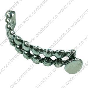 Zinc Alloy Cord End Caps. Fashion Jewelry findings. 70x12mm, Hole:2.5mm, Sold by Bag
