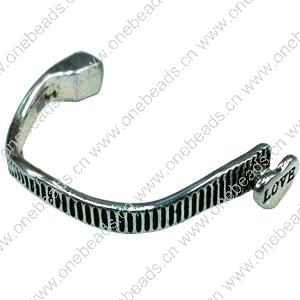Zinc Alloy Cord End Caps. Fashion Jewelry findings. 50x30mm, Hole:2mm, Sold by Bag