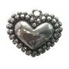 Pendant. Fashion Zinc Alloy jewelry findings. Heart 19x23mm. Sold by Bag
