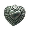 Pendant. Fashion Zinc Alloy jewelry findings. Heart 19x22mm. Sold by Bag
