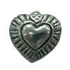 Pendant. Fashion Zinc Alloy jewelry findings. Heart 19x22mm. Sold by Bag