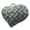 Pendant. Fashion Zinc Alloy jewelry findings. Heart 28x23mm. Sold by PC
