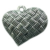 Pendant. Fashion Zinc Alloy jewelry findings. Heart 28x23mm. Sold by PC