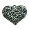 Hollow Bali Pendant. Fashion Zinc Alloy Jewelry Findings. Heart 30x30mm. Sold by PC
