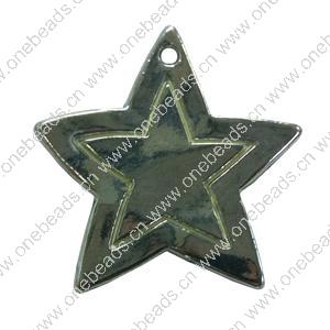 Pendant. Fashion Zinc Alloy jewelry findings. Star 32x32mm. Sold by PC