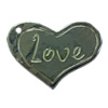 Pendant. Fashion Zinc Alloy jewelry findings. Heart 30x38mm. Sold by PC
