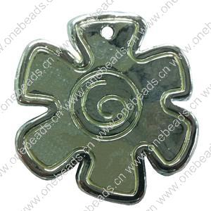 Pendant. Fashion Zinc Alloy jewelry findings. Flower 35x30mm. Sold by PC