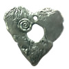 Pendant. Fashion Zinc Alloy jewelry findings. Heart 29x31mm. Sold by Bag
